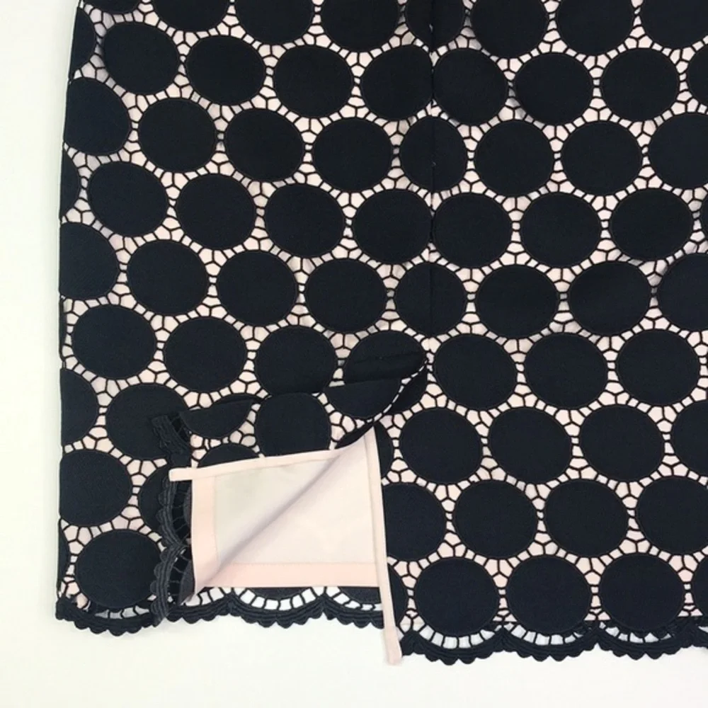 KATE SPADE Navy Pink Lace Pencil Skirt sz 0 - Picture 5 of 10
